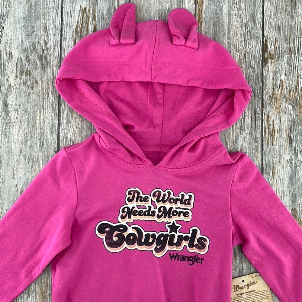 Baby Girl Wrangler Long Sleeve Hooded Onsie Cowgirl Western Size 24M